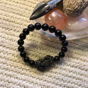 Black Obsidian Unisex Bracelet